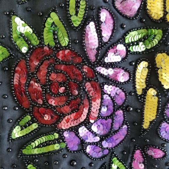 VTG 80s Scala Bead + Sequin Bolero Jacket - Picture 9 of 14